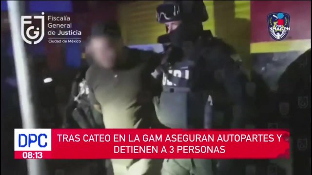 Aseguran autopartes y detienen a 3 personas tras cateo en la GAM