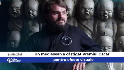 Știrile zilei la Sibiu - Un medieșean a câștigat Premiul Oscar pentru efecte vizuale,   Un refugiat ucrainean a adus la Sibiu o tehnică de masaj brevetată de el  şi  Revoltă în Cartierul Arhitecților - Lipsesc trotuarele şi spațiile verzi