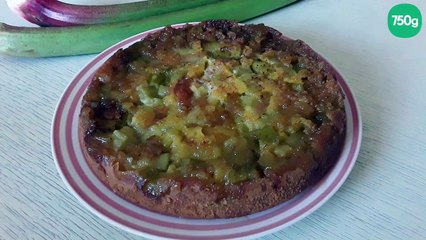 Gâteau rhubarbe façon tatin