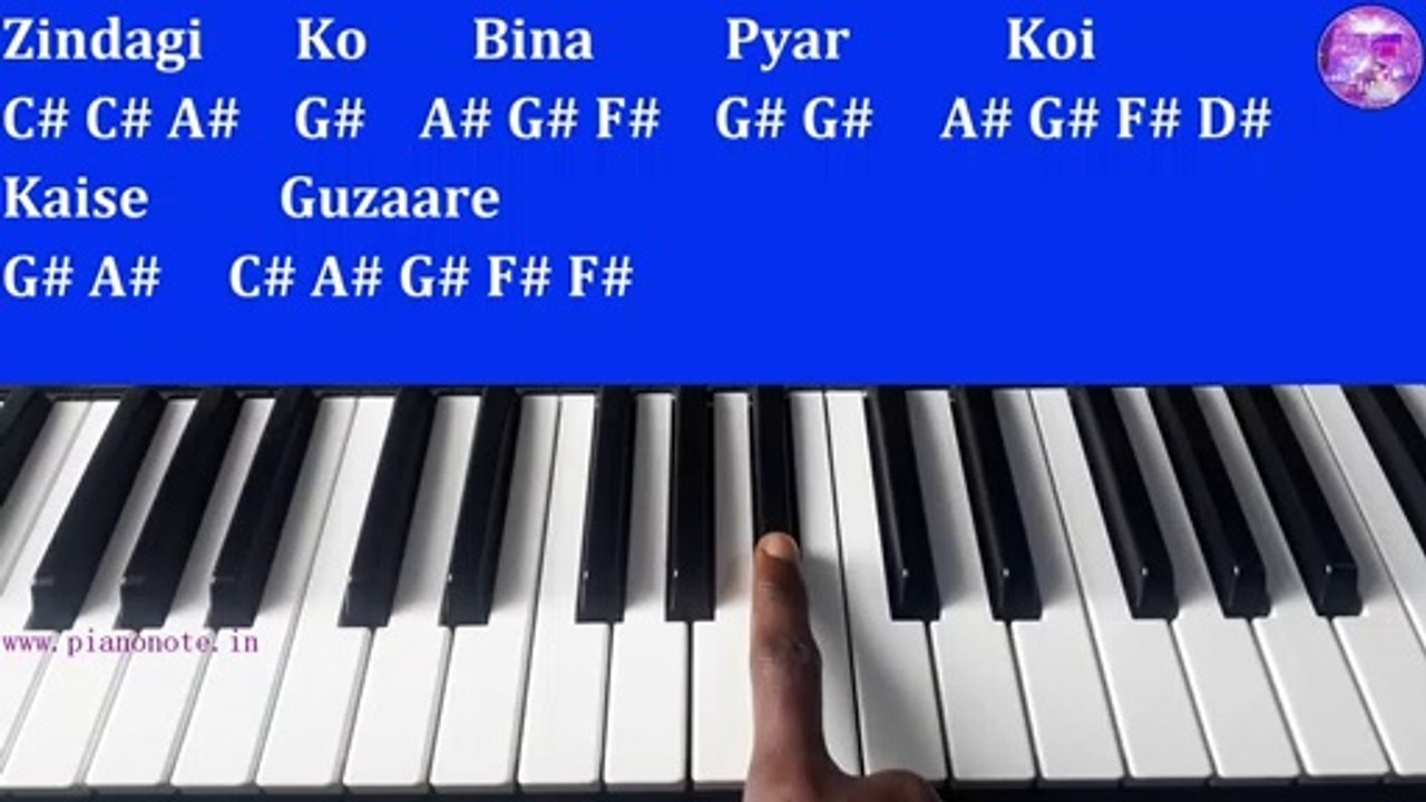 Zindagi Ko Bina Pyaar Koi Kaise Guzare Piano Tutorial with Notes | Haan Maine Bhi Pyar Kiya Hai | जिंदगी को बिना प्यार कोई