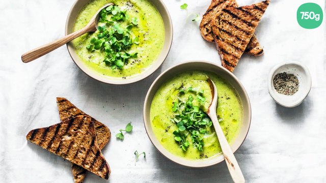 Velouté de courgettes à la Vache qui Rit et aux herbes