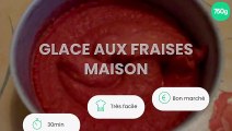 Glace aux fraises maison