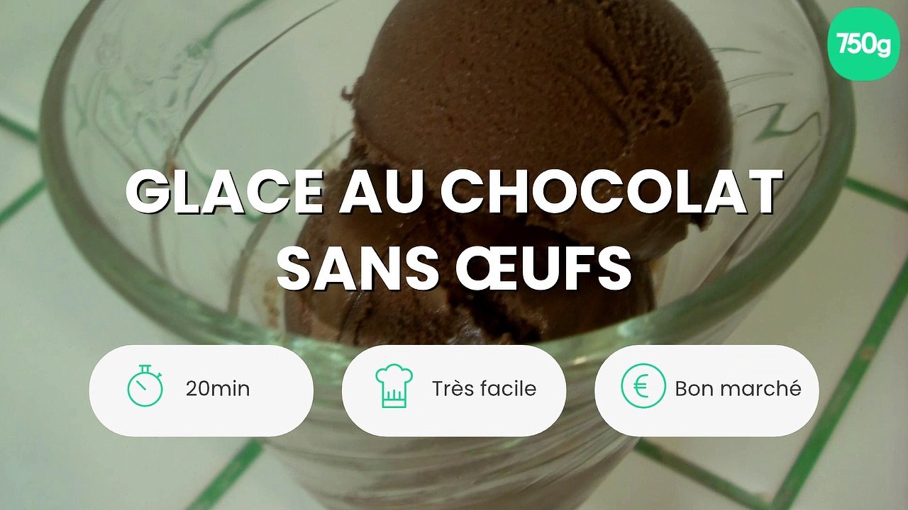 Glace au chocolat sans œufs