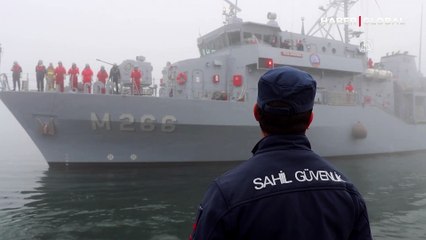 Mayın tarama gemisi "TCG Amasra" İğneada açıklarında faaliyetlerine devam edecek