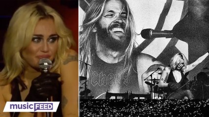 Miley Cyrus Cries During Tribute Performance For Taylor Hawkins