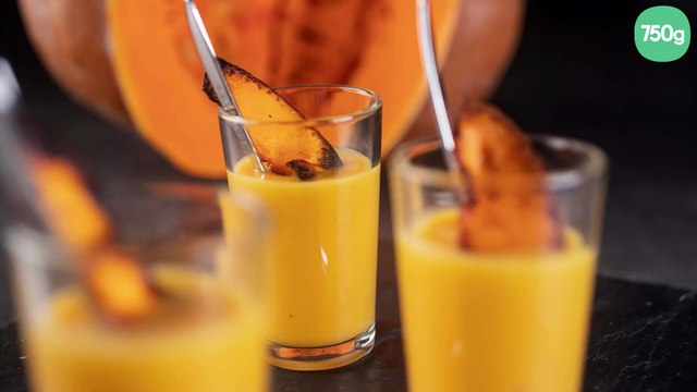Verrines de velouté de potiron bio du Lot