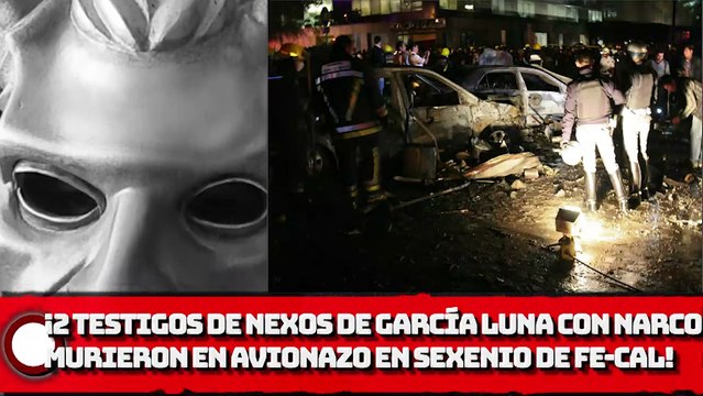 ¡2 TESTIGOS de NEXOS de GARCÍA LUNA con Crimen ORGANIZADO MURIERON en avionazo en SEXENIO del BOROLAS!