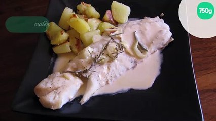 Dos de cabillaud, crème au cidre