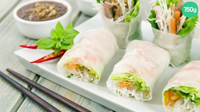 Rouleaux de printemps aux bâtonnets de surimi