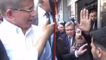 Davutoğlu'nun esnaf ziyaretinde gergin anlar! Vatandaşlardan çok sert tepki gördü