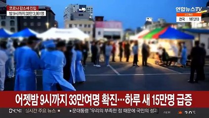 어젯밤 9시까지 33만여명 확진…하루 새 15만명 급증