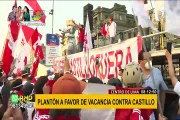 Centro de Lima: ciudadanos y grupo de colectivos realizaron plantón en favor de vacancia presidencial