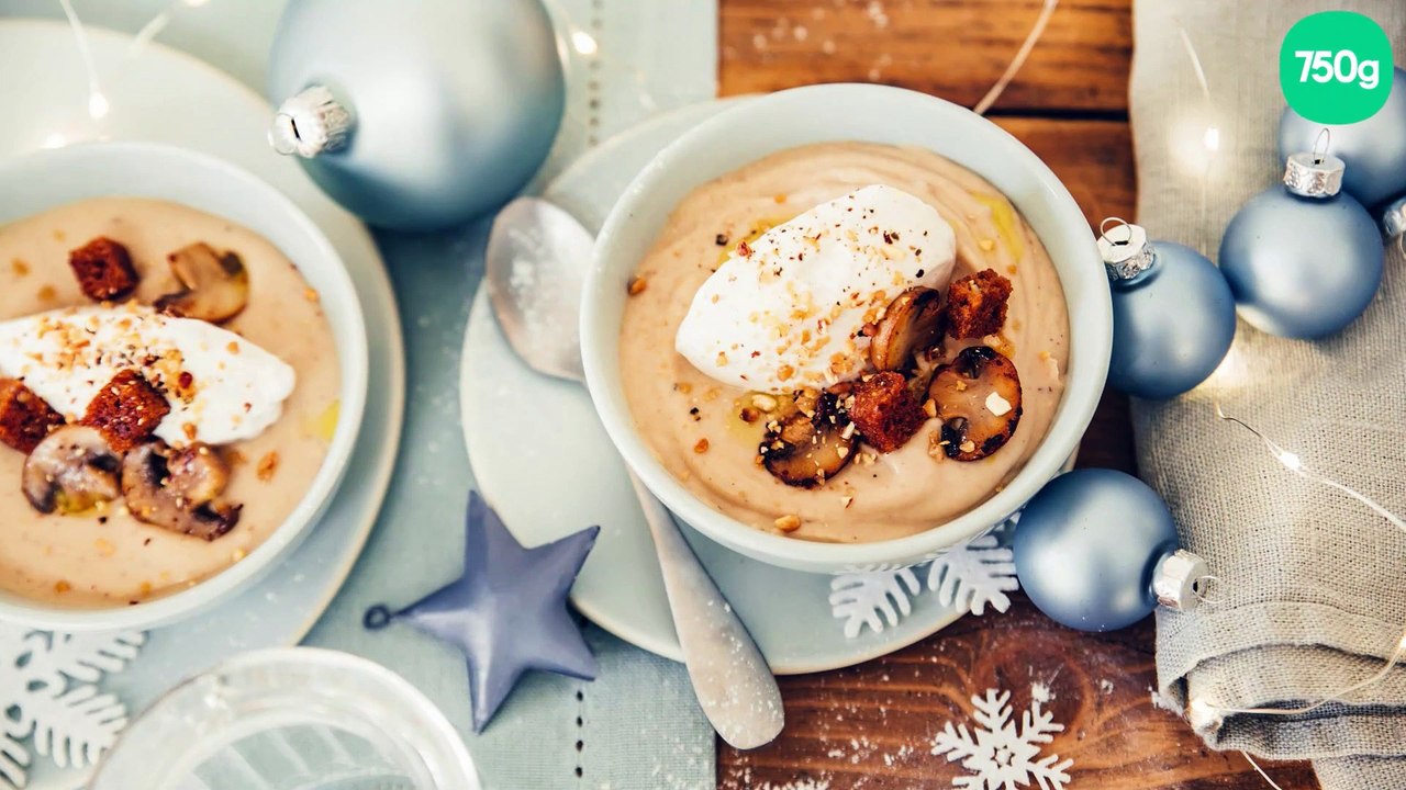 Velouté de châtaignes, chantilly à la cannelle et pain d’épices croustillant