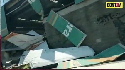 Avioneta cea sobre supermercado en Temixco, Morelos