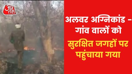 Alwar Jungle Fire: Forest department busy in saving animals