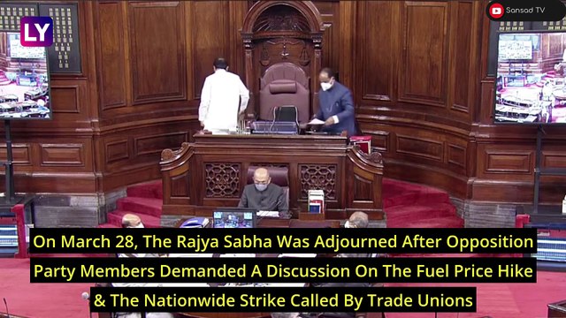 Rajya Sabha: Opposition MPs Demand Discussions On Fuel Price Rise, VP Adjourns House For The Day