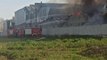 Drone - Geri dönüşüm fabrikasında çıkan yangına müdahale ediliyor