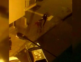 Bekçiden tüfekli adama tekmeli müdahale