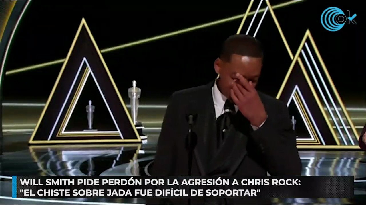 Will Smith pide perdón por la agresión a Chris Rock: "El chiste sobre Jada fue difícil de soportar"
