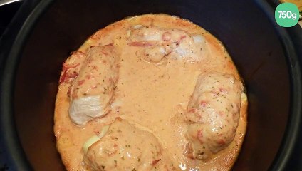Roulé de dinde farci au jambon et Comté