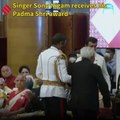 Singer Sonu Nigam receives his Padma Shri award
