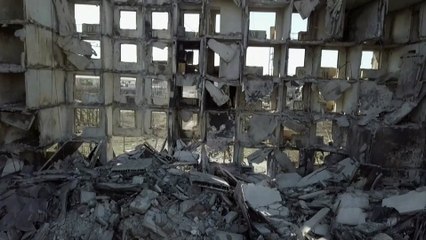 Drone footage reveals destroyed houses in Mariupol after heavy fighting