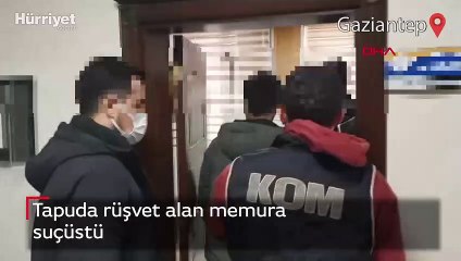 Tapuda rüşvet alan memura suçüstü