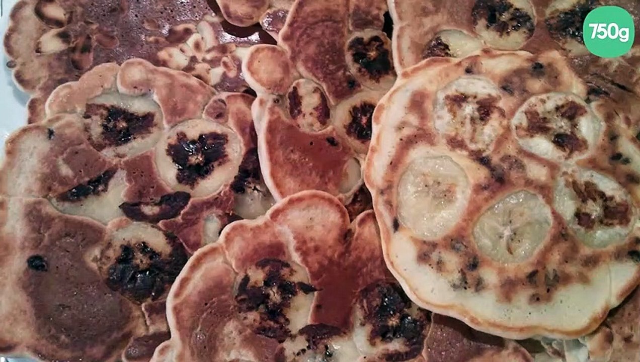 Pancakes aux pépites de chocolat et banane