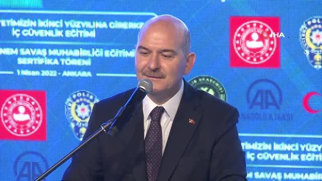İçişleri Bakanı Soylu, Savaş Muhabirliği Eğitimi Sertifika Töreni'nde konuştu