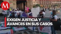 Protestan colectivos de búsqueda en el Zócalo de CdMx