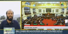 Congreso peruano rechaza segunda moción de vacancia presidencial
