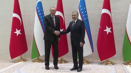 Cumhurbaşkanı Erdoğan, Özbekistan Cumhurbaşkanı Mirziyoyev'le görüştü (2)