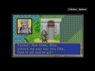 Shining Force : Resurrection of the Dark Dragon : Varios est maître d'arme