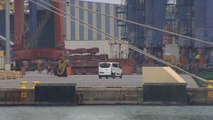 Atasco de contenedores en el puerto de Valencia