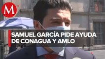 Llega Samuel García a Palacio Nacional para reunirse con AMLO