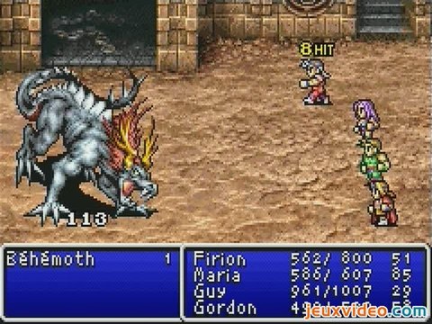 Final Fantasy I & II : Dawn of Souls : Le Béhémoth du colisée