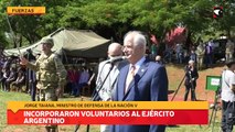 Incorporaron voluntarios al ejército argentino