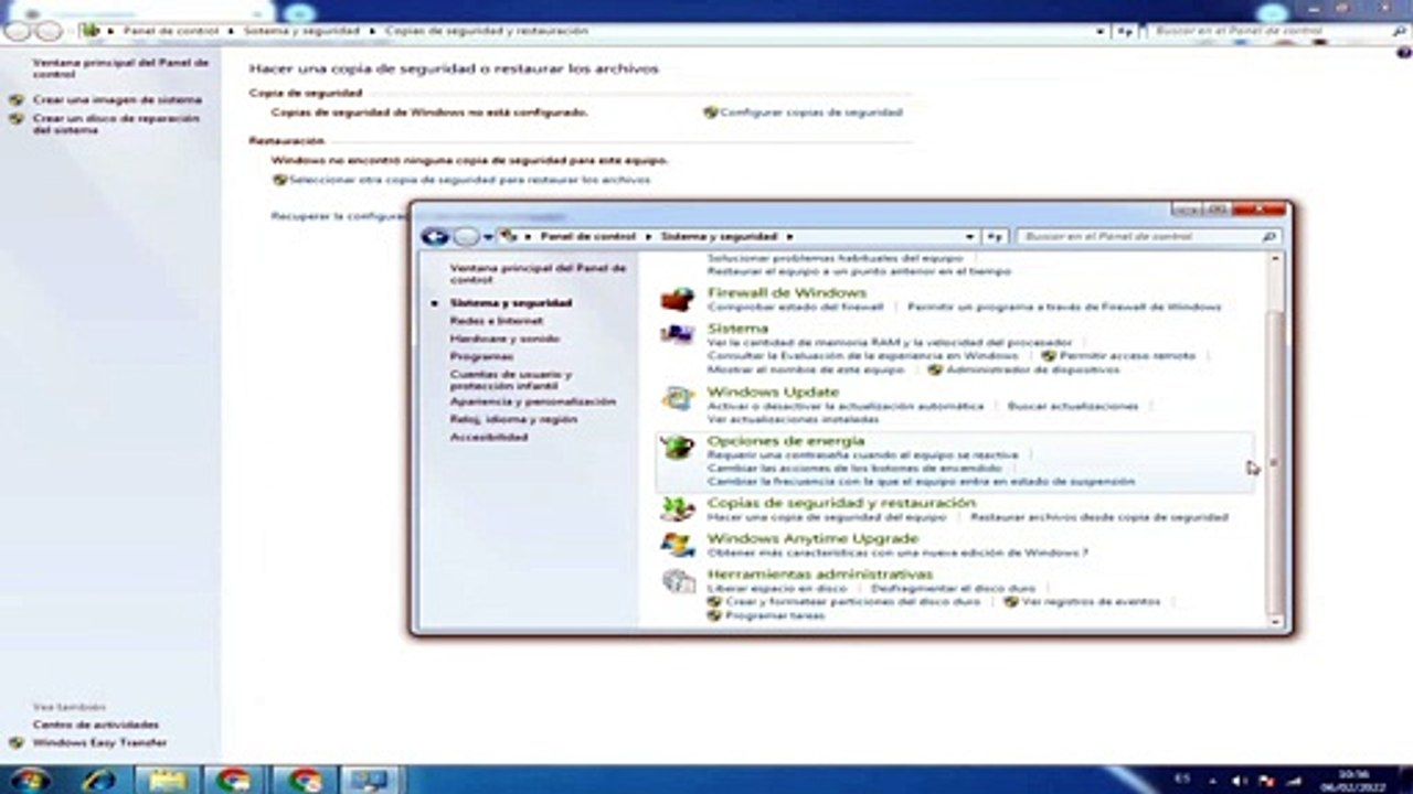 Crear imagen de sistema en Windows 7