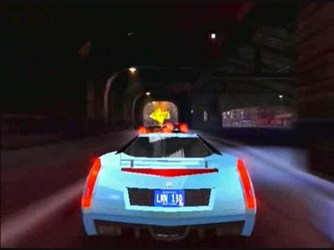 Midnight Club 3 : Dub Edition : Voiture turquoise et nuit violette