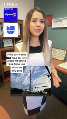 Menor de 14 años cae de juego mecánico