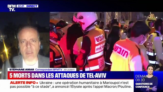 Israël: au moins cinq morts et plusieurs blessés dans des attaques dans la banlieue de Tel-Aviv