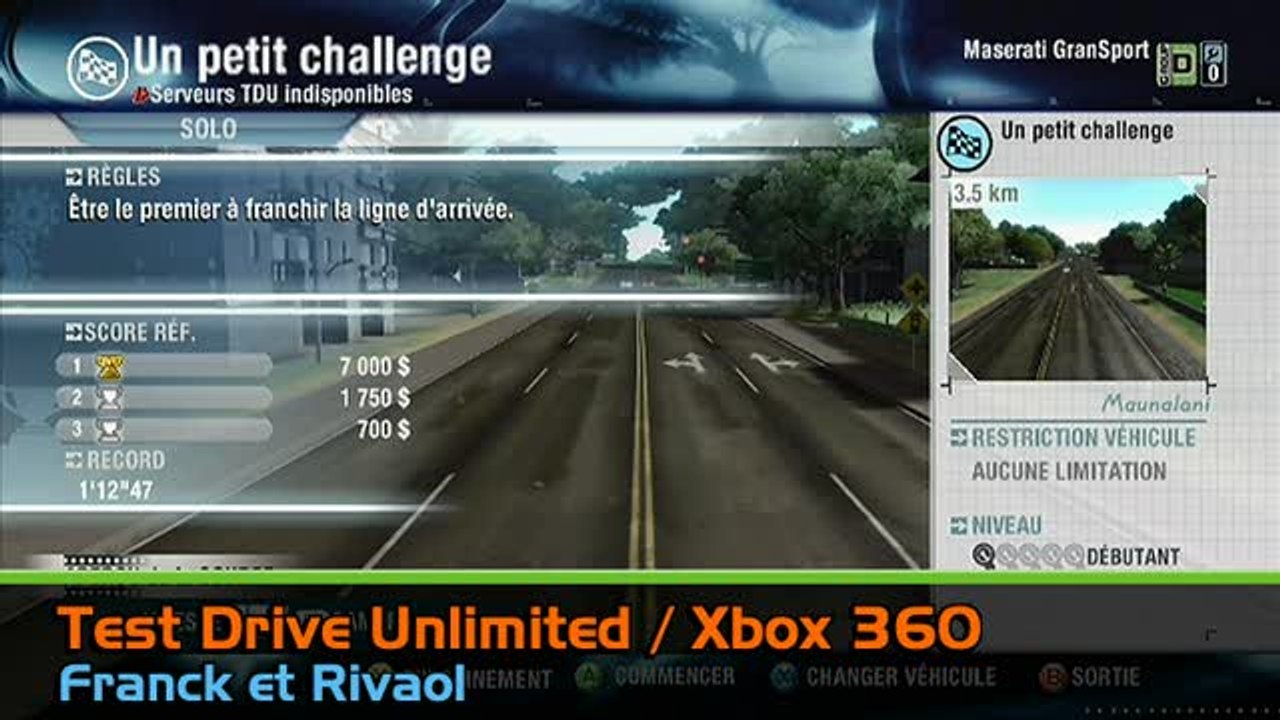Test Drive Unlimited : Course