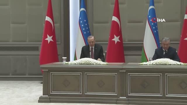 Cumhurbaşkanı Erdoğan: Türk şirketlerinin Özbekistan'daki yatırımları 1,5 milyar dolara ulaşmış durumda