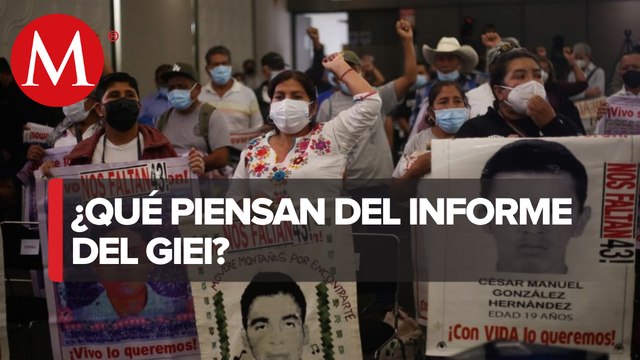 Familiares de los normalistas de Ayotzinapa reaccionan al mensaje de GIEI