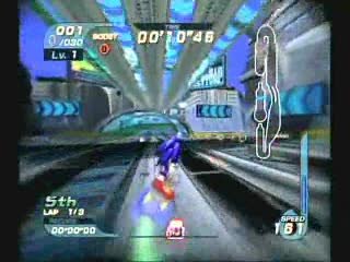 Sonic Riders : Trailer course Sonic