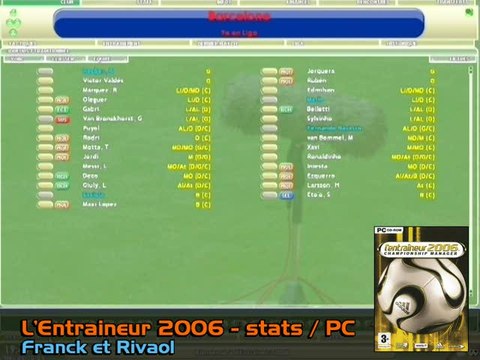 L'Entraîneur 2006 : Stats