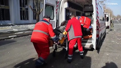 Bombardeamento em Mykolaiv no sul da Ucrânia