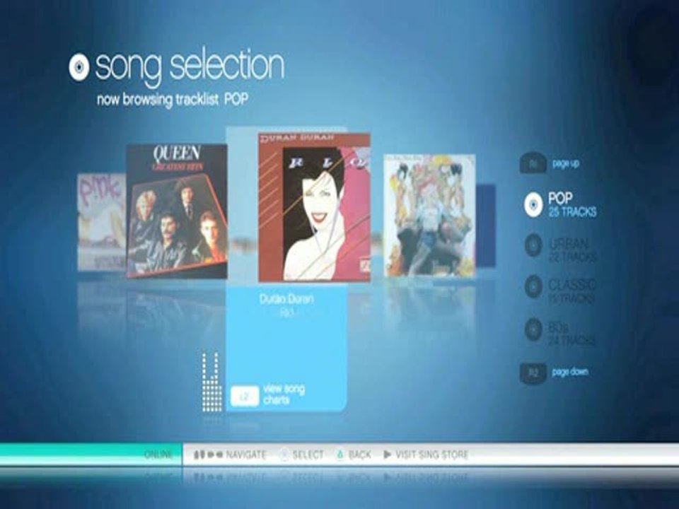 SingStar : Une interface user friendly