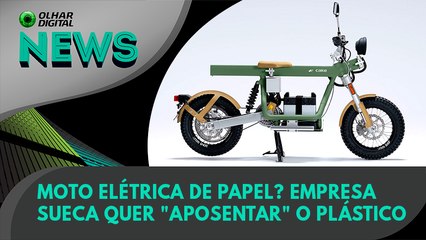 Ao Vivo | Moto elétrica de papel? Empresa sueca quer "aposentar" o plástico | 29/03/2022 | #OlharDigital