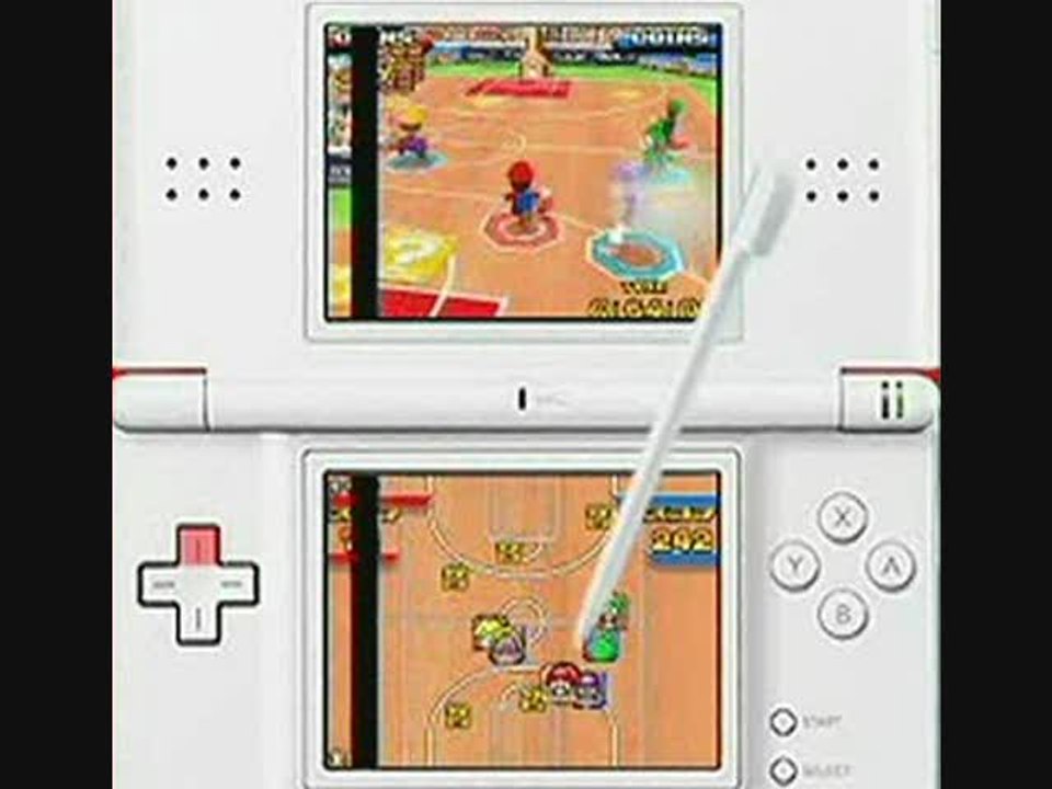 Mario Slam Basketball : Utilisation du stylet